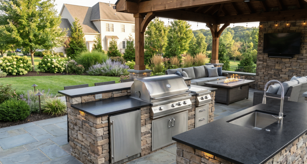 Custom Outdoor Kitchens and Entertainment Hubs