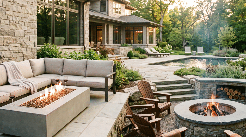 Luxury Fire Pit Trends: Gas vs. Wood-Burning Designs
